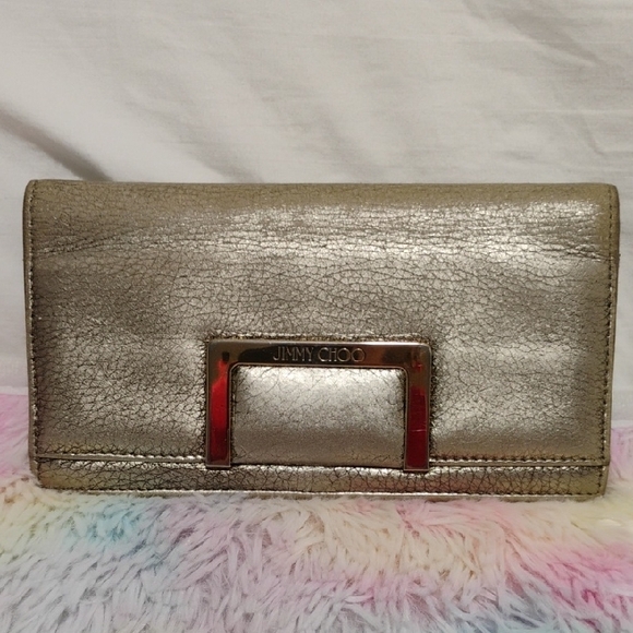 Jimmy Choo Handbags - SALE! Jimmy Choo Gold Metallic Wallet Gently Used